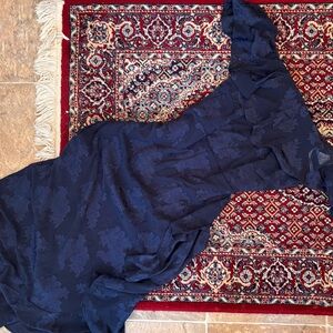 Lulu's Midnight Blue Floral Dress